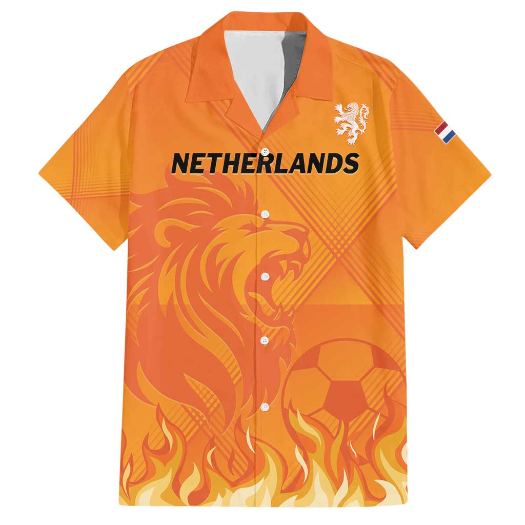 Custom Netherlands 2024 Football Hawaiian Shirt Holland Oranje Lions - Wonder Print Shop