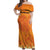 Custom Netherlands 2024 Football Off Shoulder Maxi Dress Holland Oranje Lions - Wonder Print Shop