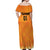 Custom Netherlands 2024 Football Off Shoulder Maxi Dress Holland Oranje Lions - Wonder Print Shop