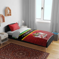 Saint Kitts and Nevis Royal Pattern Bedding Set - Wonder Print Shop