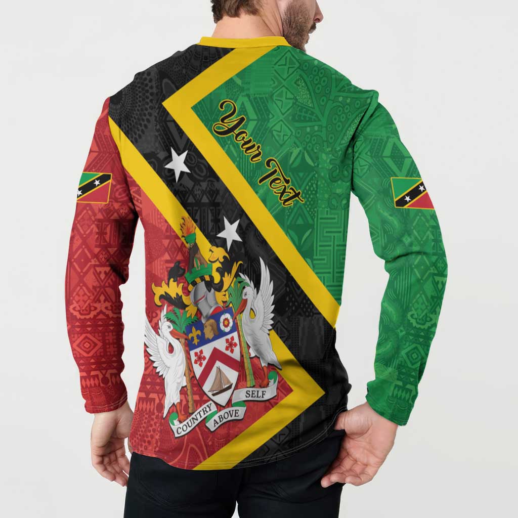 Personalized Saint Kitts and Nevis Culturama Button Sweatshirt African Pattern - Wonder Print Shop