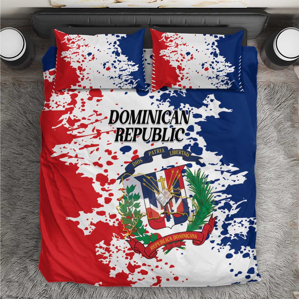 Dominican Republic Restoration Day Bedding Set Coat Of Arms Flag Colors - Wonder Print Shop