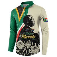 Personalized Nelson Mandela Day Button Sweatshirt South Africa Vintage Stylized