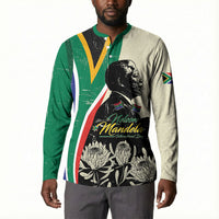 Personalized Nelson Mandela Day Button Sweatshirt South Africa Vintage Stylized