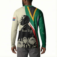 Personalized Nelson Mandela Day Button Sweatshirt South Africa Vintage Stylized