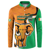 Personalised Ivory Coast August 7th 1960 Button Sweatshirt Happy Independence Day