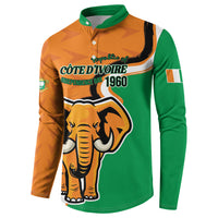 Personalised Ivory Coast August 7th 1960 Button Sweatshirt Happy Independence Day