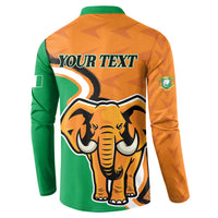 Personalised Ivory Coast August 7th 1960 Button Sweatshirt Happy Independence Day