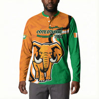 Personalised Ivory Coast August 7th 1960 Button Sweatshirt Happy Independence Day