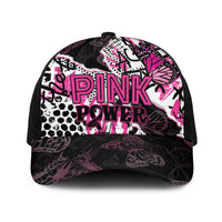 Pink Power Graffiti Baseball Net Cap Breast Cancer Awareness - Wonder Print Shop
