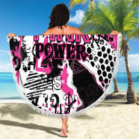 Pink Power Graffiti Beach Blanket Breast Cancer Awareness - Wonder Print Shop