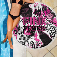 Pink Power Graffiti Beach Blanket Breast Cancer Awareness - Wonder Print Shop
