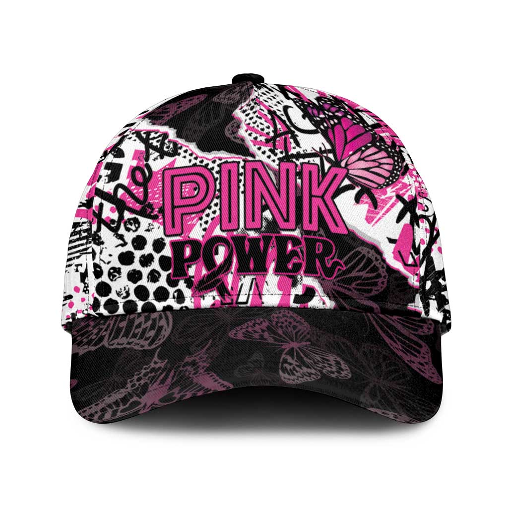 Pink Power Graffiti Classic Cap Breast Cancer Awareness - Wonder Print Shop