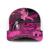Pink Ribbon Animals Skin African Mixed Baseball Net Cap Zipper Stylized - Wonder Print Shop