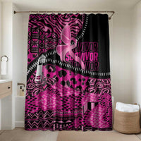Pink Ribbon Animals Skin African Mixed Bathroom Set Zipper Stylized - Wonder Print Shop