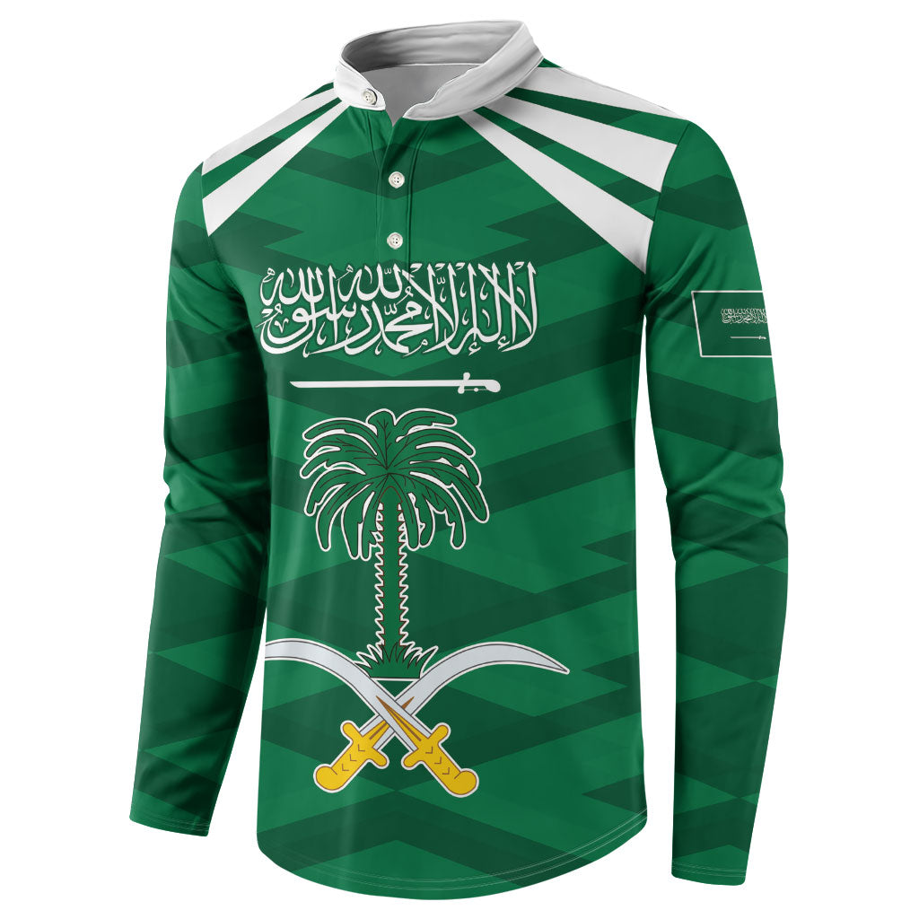 Personalized Saudi Arabia Button Sweatshirt Happy National Day