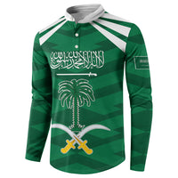 Personalized Saudi Arabia Button Sweatshirt Happy National Day