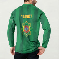 Personalized Turkmenistan Button Sweatshirt Happy Independence Day