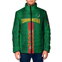 Personalized Turkmenistan Padded Jacket Happy Independence Day