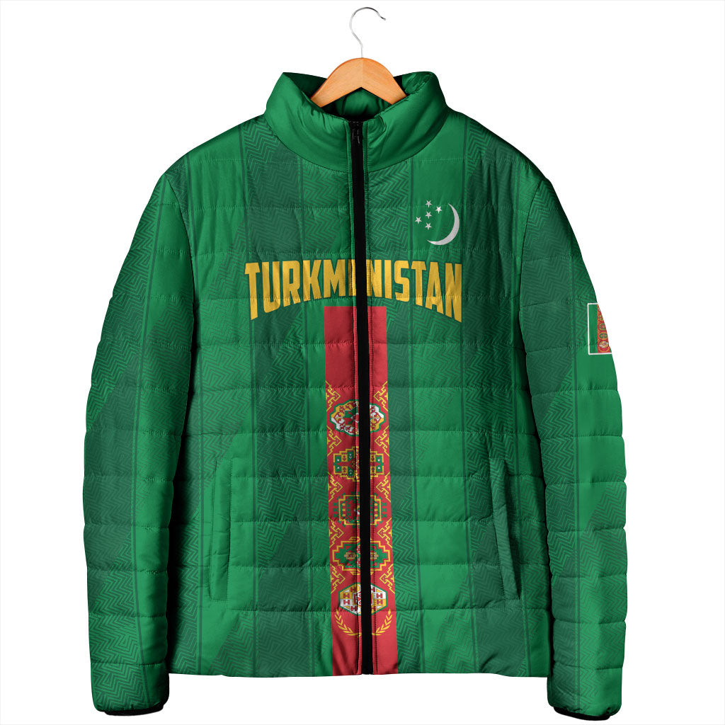 Personalized Turkmenistan Padded Jacket Happy Independence Day