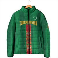 Personalized Turkmenistan Padded Jacket Happy Independence Day