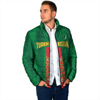 Personalized Turkmenistan Padded Jacket Happy Independence Day