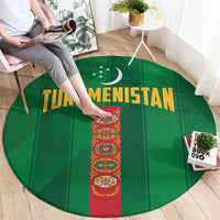 Turkmenistan Round Carpet Happy Independence Day