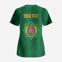 Personalized Turkmenistan Scrub Top Happy Independence Day