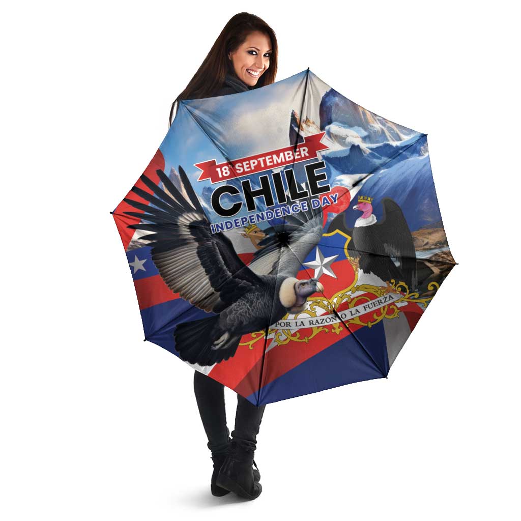 Chile Independence Day 18th September Umbrella Andean Condor Flying - Wonder Print Shop