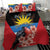 Antigua and Barbuda Bedding Set Magnificent Frigatebird Hibiscus - Wonder Print Shop