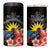 Personalized Antigua and Barbuda 4 in 1 Can Cooler Tumbler Magnificent Frigatebird Hibiscus - Wonder Print Shop