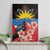 Antigua and Barbuda Canvas Wall Art Magnificent Frigatebird Hibiscus - Wonder Print Shop