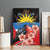 Antigua and Barbuda Canvas Wall Art Magnificent Frigatebird Hibiscus - Wonder Print Shop