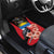 Antigua and Barbuda Car Mats Magnificent Frigatebird Hibiscus - Wonder Print Shop