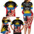 Personalized Antigua and Barbuda Family Matching Long Sleeve Bodycon Dress and Hawaiian Shirt Magnificent Frigatebird Hibiscus - Wonder Print Shop