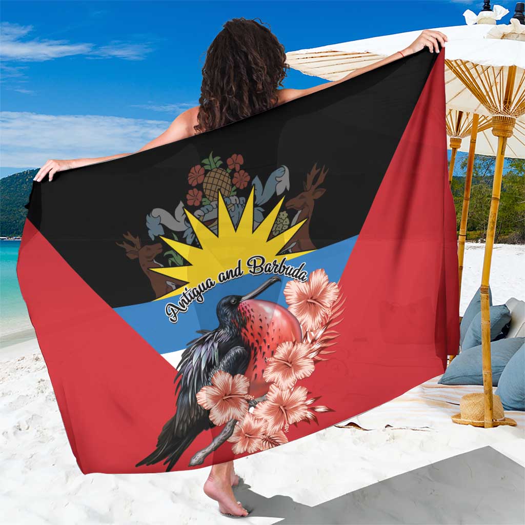 Antigua and Barbuda Sarong Magnificent Frigatebird Hibiscus - Wonder Print Shop