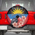 Antigua and Barbuda Spare Tire Cover Magnificent Frigatebird Hibiscus - Wonder Print Shop