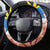 Antigua and Barbuda Steering Wheel Cover Magnificent Frigatebird Hibiscus - Wonder Print Shop