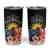 Personalized Antigua and Barbuda Tumbler Cup Magnificent Frigatebird Hibiscus - Wonder Print Shop