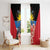 Antigua and Barbuda Window Curtain Magnificent Frigatebird Hibiscus - Wonder Print Shop