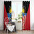 Antigua and Barbuda Window Curtain Magnificent Frigatebird Hibiscus - Wonder Print Shop