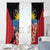 Antigua and Barbuda Window Curtain Magnificent Frigatebird Hibiscus - Wonder Print Shop