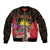 Personalized Antigua and Barbuda Bomber Jacket Fallow Deer Tropical Bouquet - Wonder Print Shop