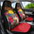 Antigua and Barbuda Car Seat Cover Fallow Deer Tropical Bouquet - Wonder Print Shop