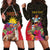 Personalized Antigua and Barbuda Hoodie Dress Fallow Deer Tropical Bouquet - Wonder Print Shop