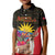 Personalized Antigua and Barbuda Kid Polo Shirt Fallow Deer Tropical Bouquet - Wonder Print Shop