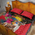 Antigua and Barbuda Quilt Bed Set Fallow Deer Tropical Bouquet - Wonder Print Shop