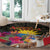 Antigua and Barbuda Round Carpet Fallow Deer Tropical Bouquet