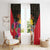 Antigua and Barbuda Window Curtain Fallow Deer Tropical Bouquet - Wonder Print Shop