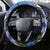 Estonia Steering Wheel Cover Grey Wolf Cyanus Flowers - Wonder Print Shop